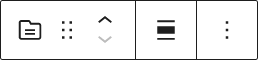 Barre d’outils du bloc Archives