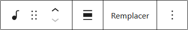 Barre d’outils du bloc Audio