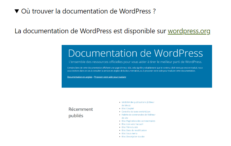 Bloc Détails avec contenu affiché