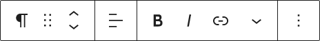 Barre d’outils du bloc Paragraphe