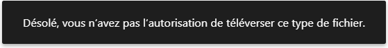Erreur format non autorisé