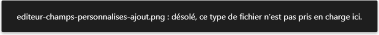 Erreur format non supporté