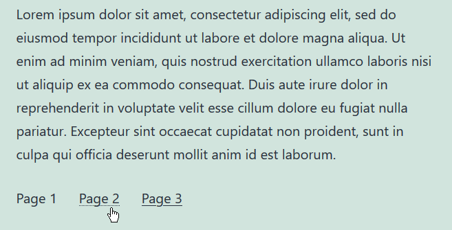 Aperçu du bloc Saut de page
